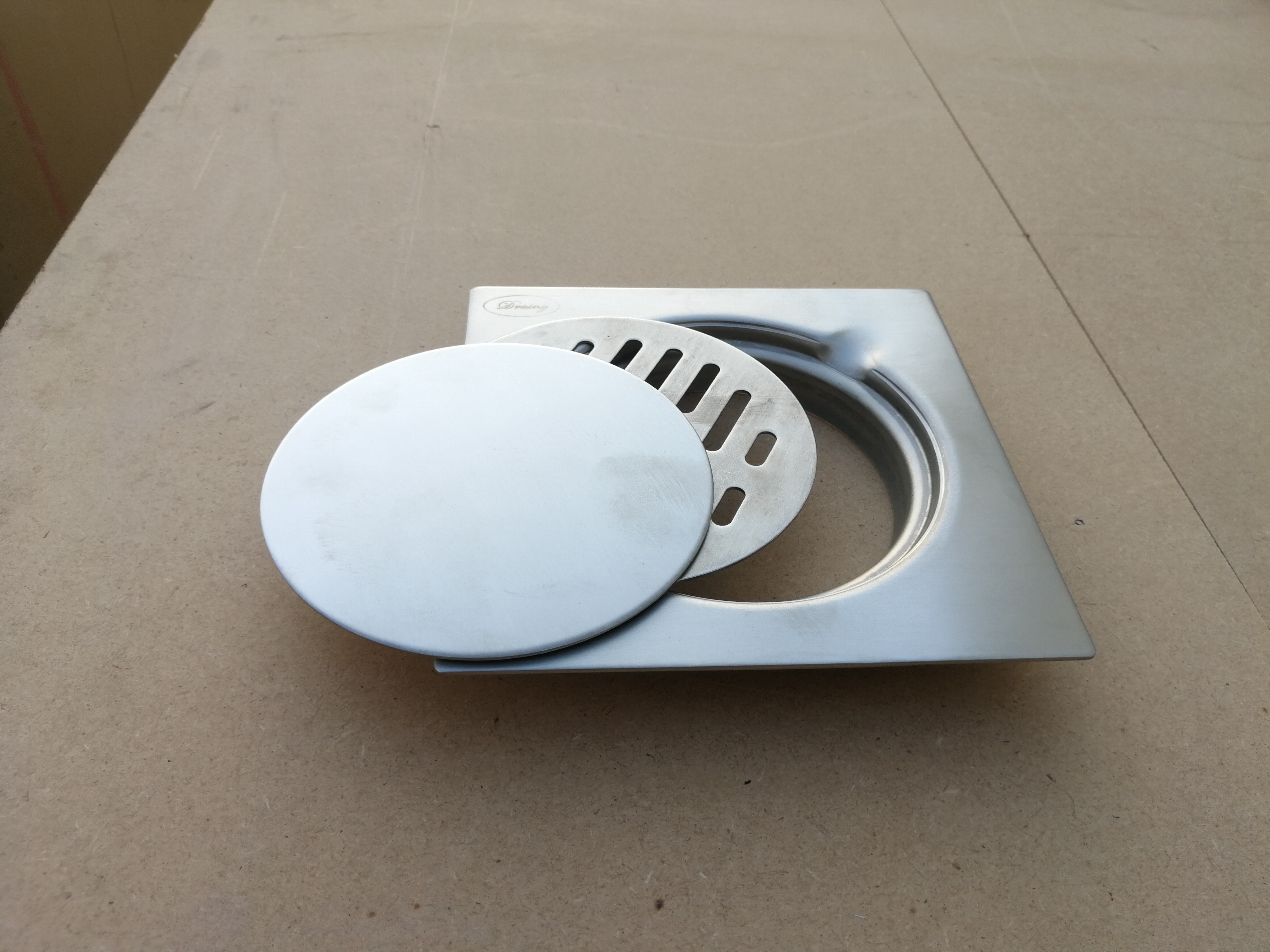 STAINLESS STEEL 3PCS FLOOR DRAIN STRAINER